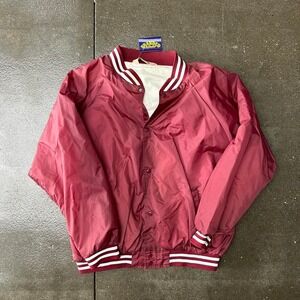 Vintage 90s Haband Red Blank Men's Size XL Satin Varsity Jacket